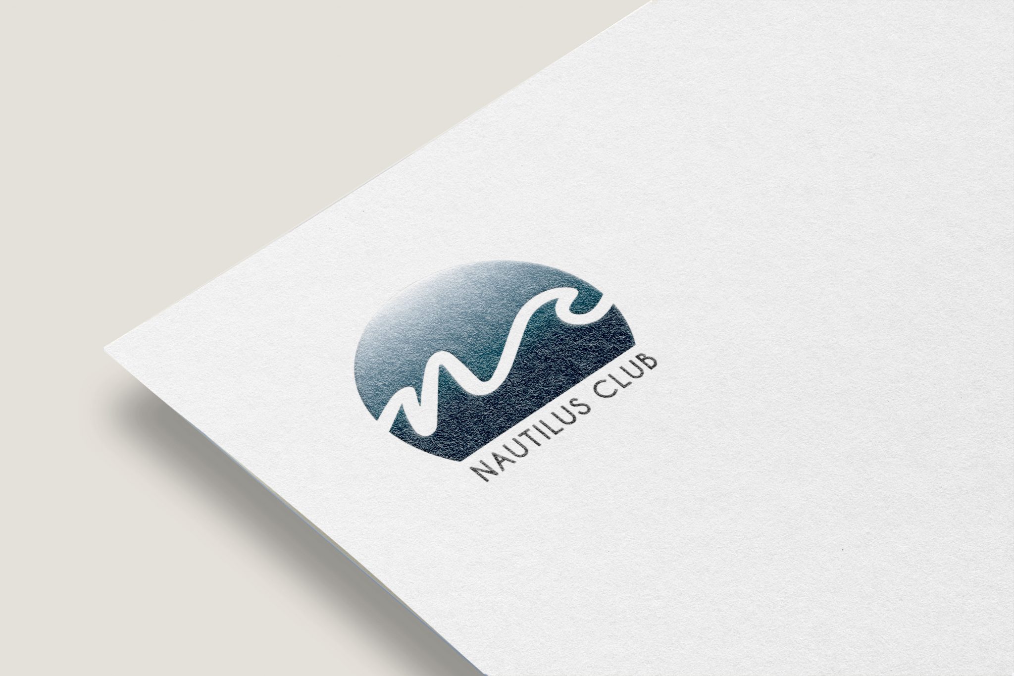 Vintage embossed logo mockup, business stationery paper psd